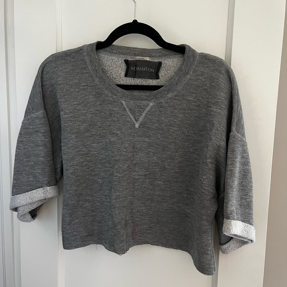 Reformation cropped sweatshirt